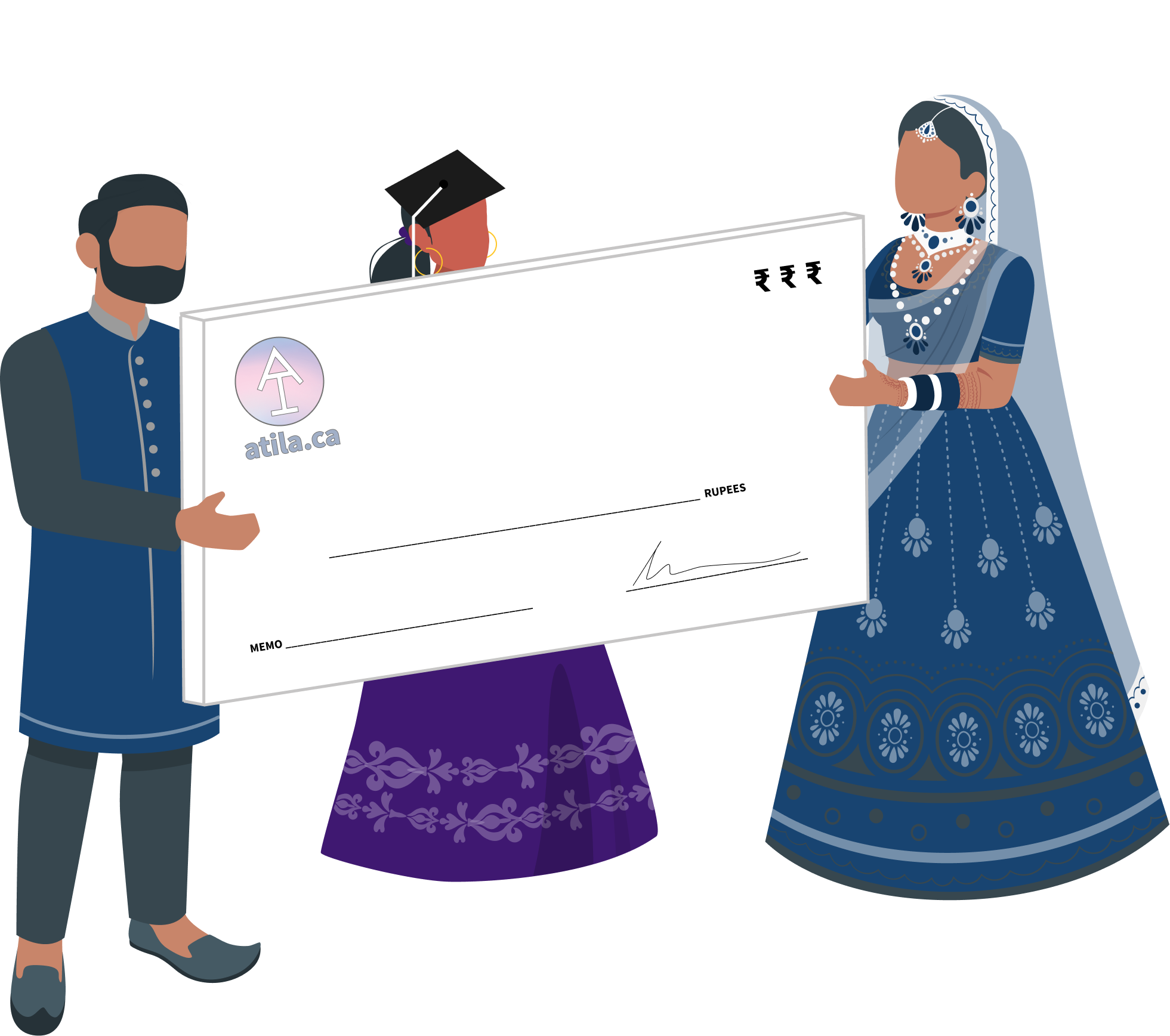 Big cheque Indian style